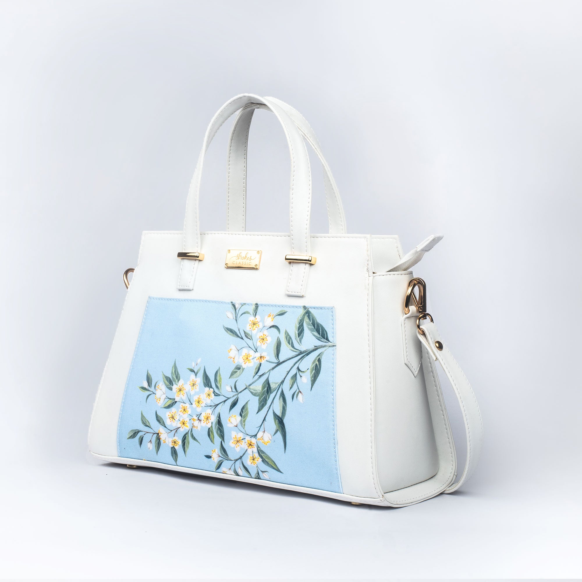 Blue and white handbags sale