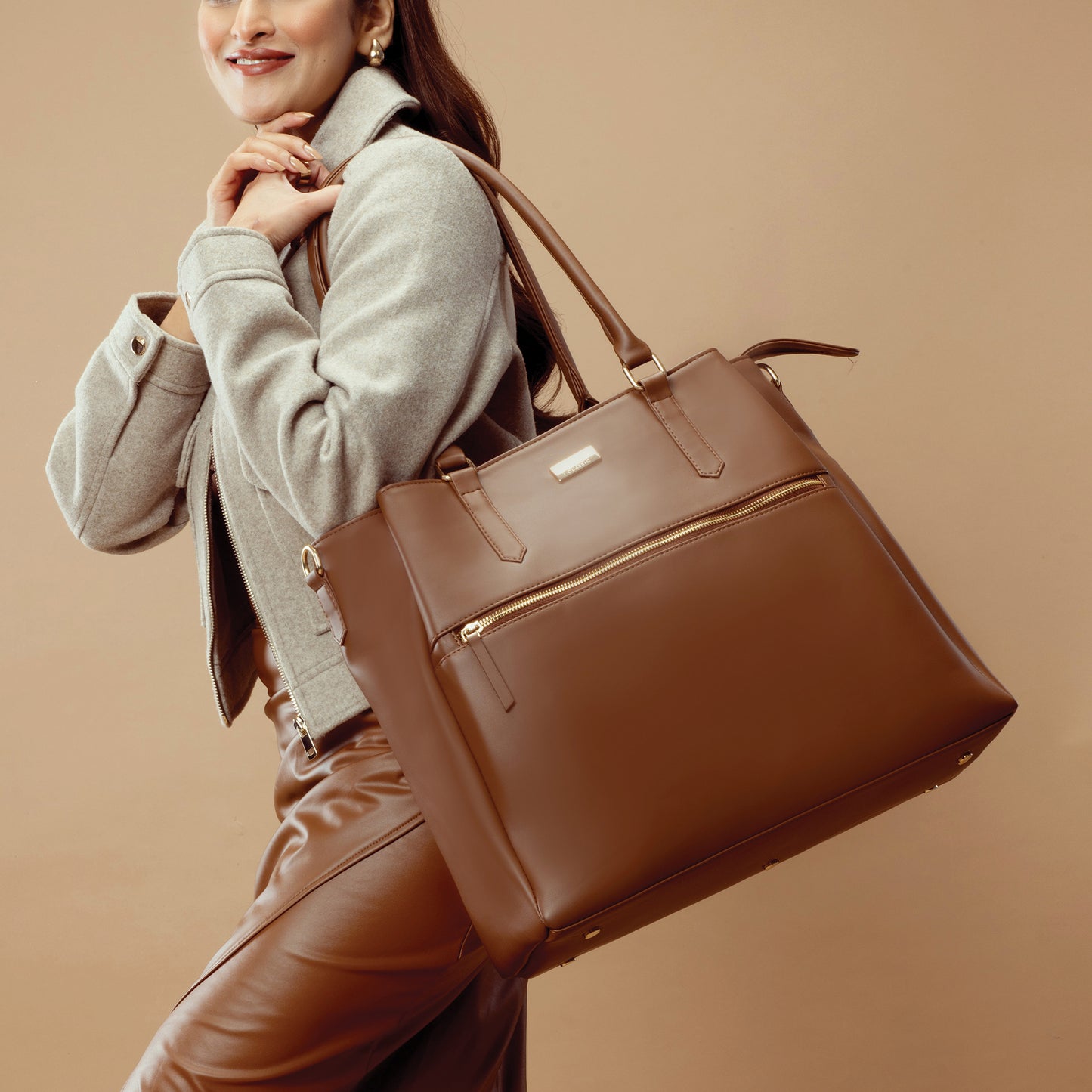 Mocha Elegance Aspire Tote bag