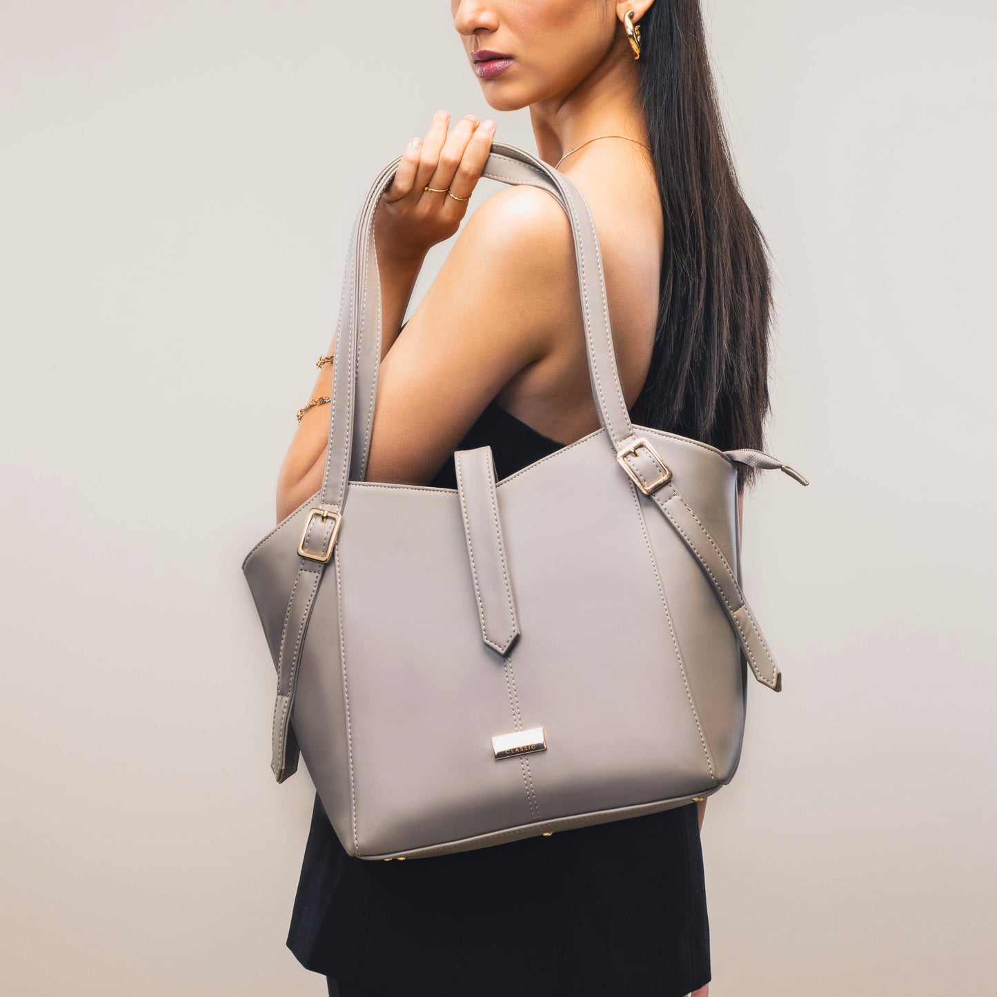 Graphite Grey Elara Tote bag