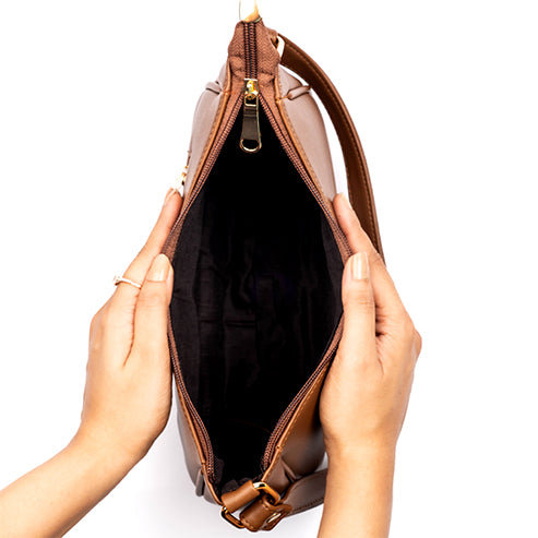 Mocha Elegance Baguette Bag