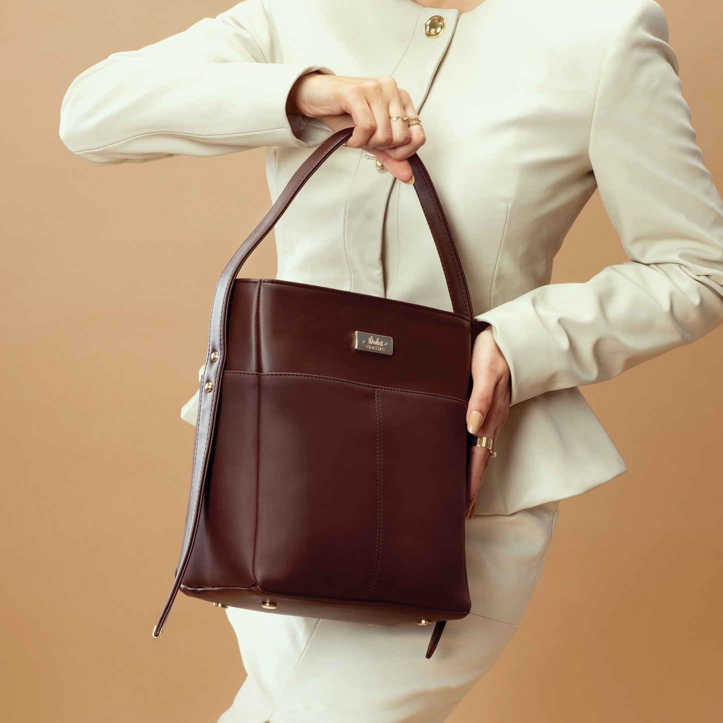 Mahogany Mystique Bucket Bag/Shoulder bag