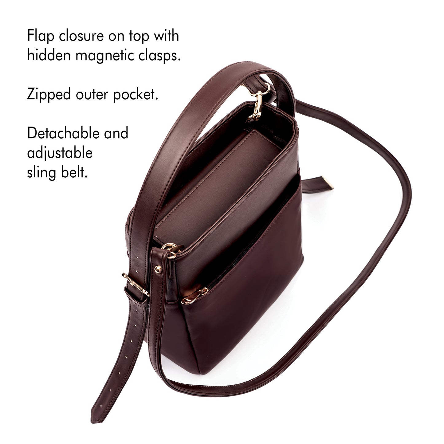 Mahogany Mystique Bucket Bag/Shoulder bag