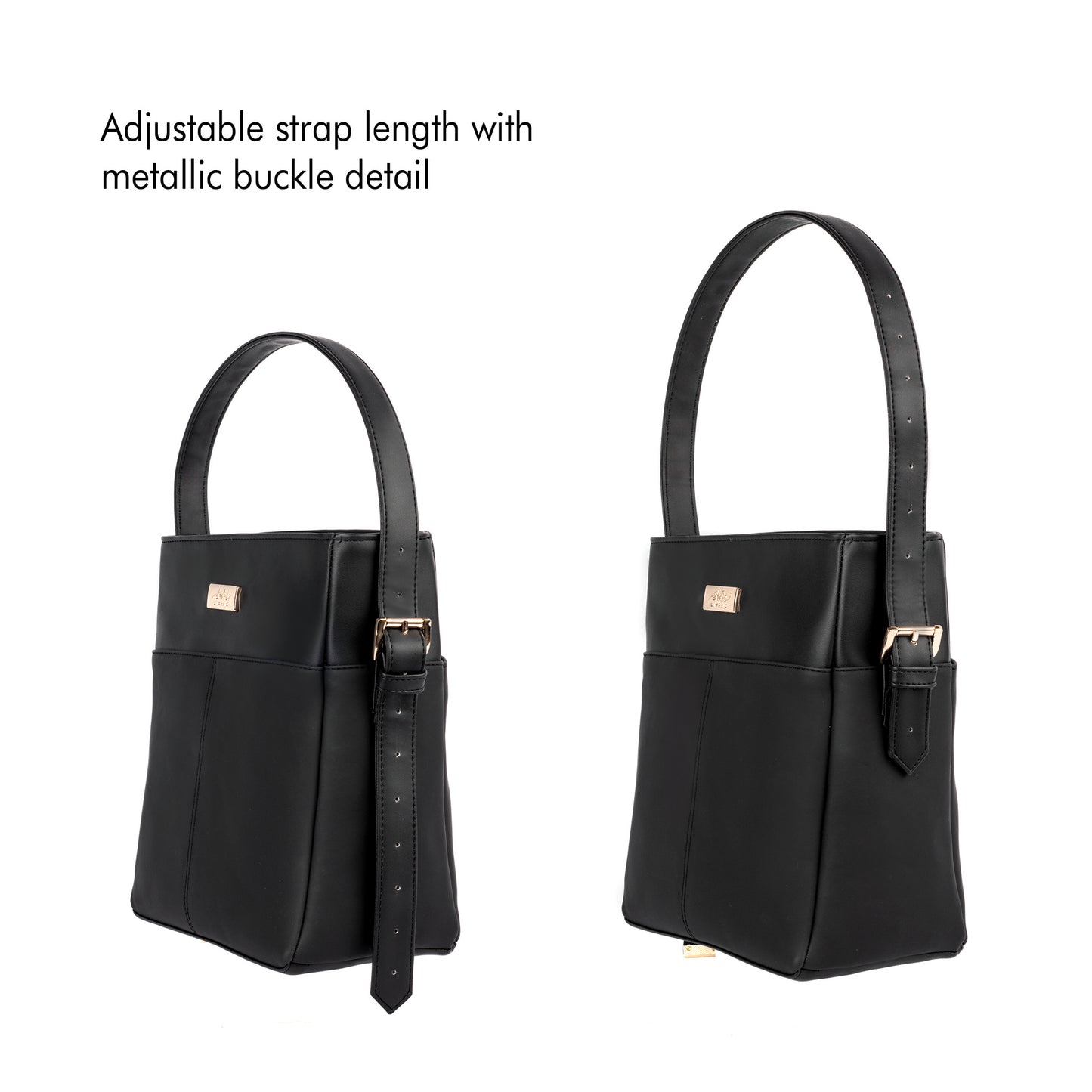 Charcoal Chic Bucket Bag/Shoulder bag