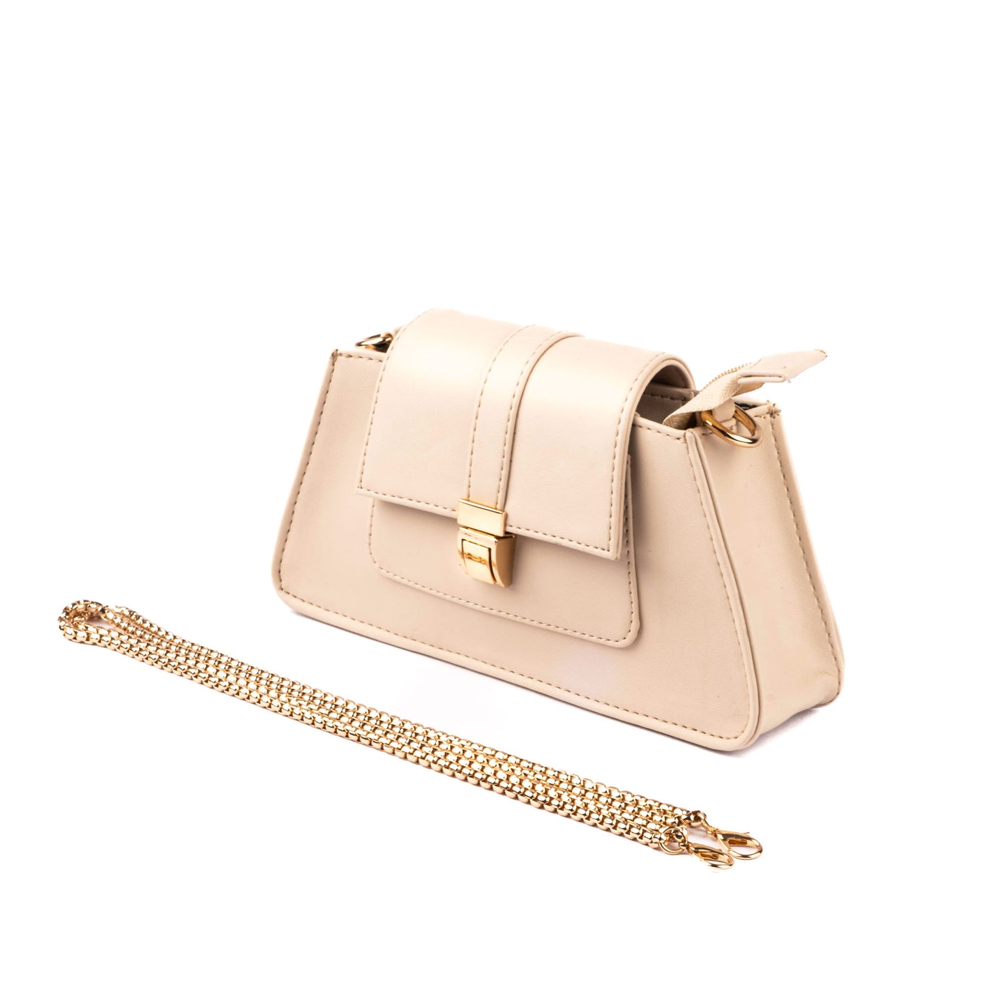 Champagne Biege Mini Baguette Bag