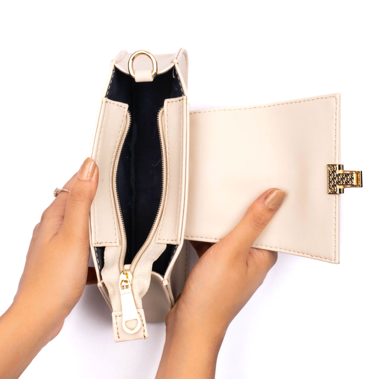 Champagne Biege Mini Baguette Bag