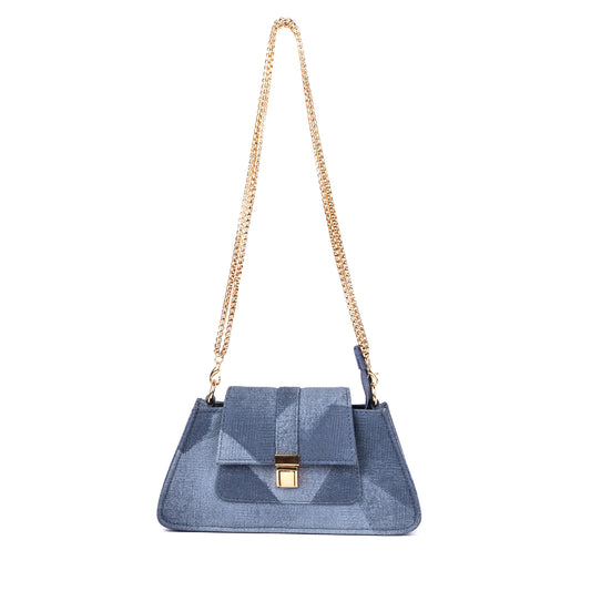 Denim Dusk Mini Baguette Bag