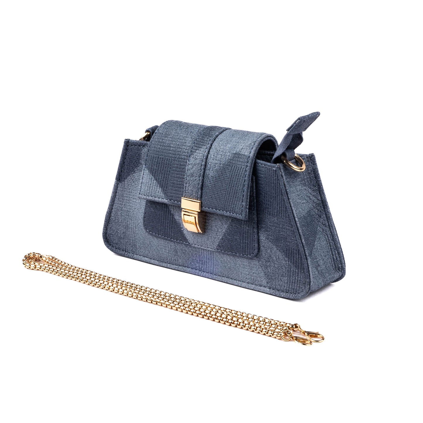 Denim Dusk Mini Baguette Bag