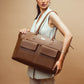 Mocha Elegance Oversized Tote bag for 17" laptop