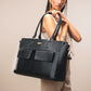 Charcoal Chic Oversized Tote bag for 17" laptop