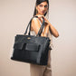 Charcoal Chic Oversized Tote bag for 17" laptop