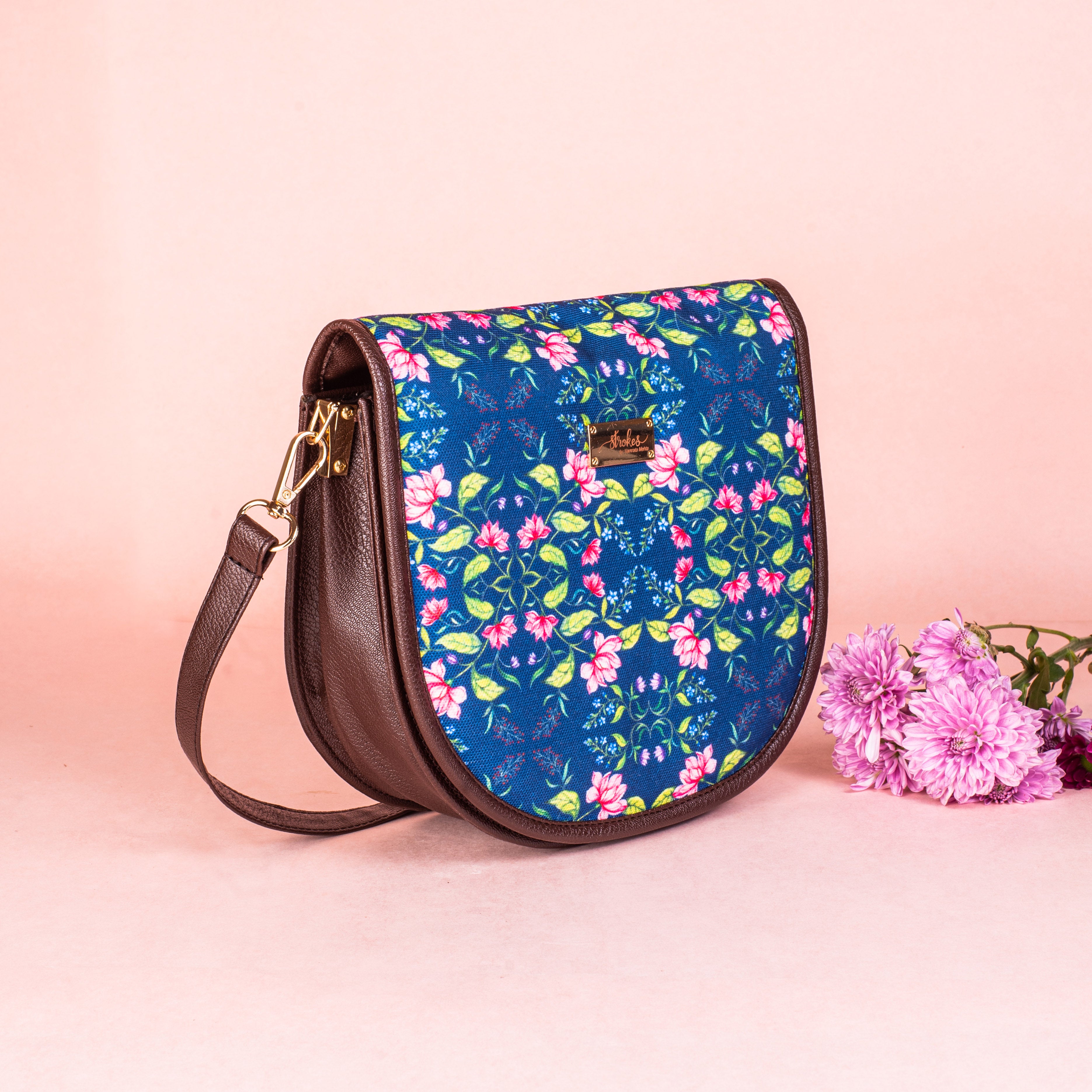 Floral sling outlet bags